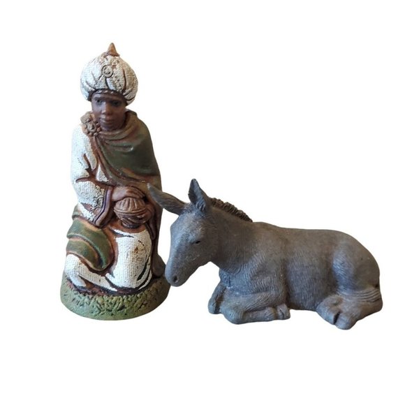 Vintage Depose Frankincense Wiseman And Donkey Laying‎ Down Italy Detailed - Picture 1 of 11